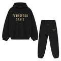 Fear of god Essentials SS25 Fleece Hoodie ‘ Black Yellow